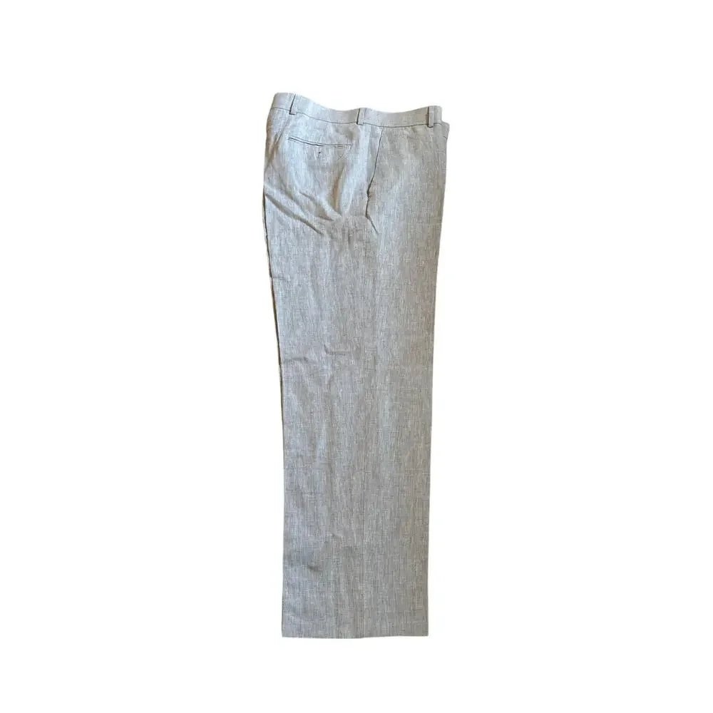 Haspel 100% Linen Mens Trousers, Beige color, Size 36